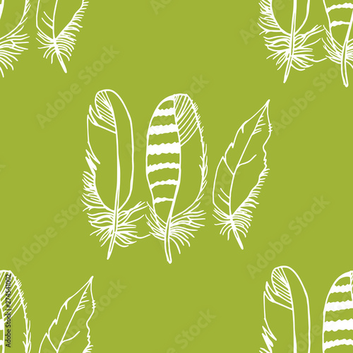Photography Mockingjay feather seamless pattern hand drawn sketch