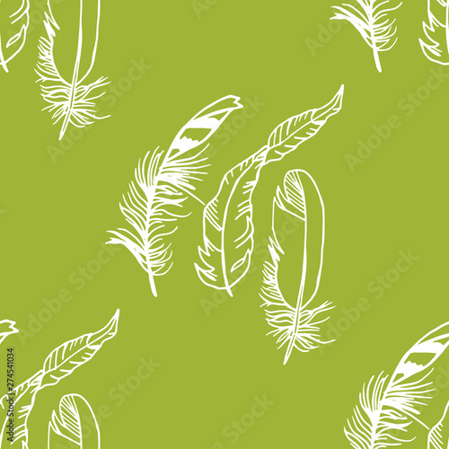 Photography Mockingjay feather seamless pattern hand drawn sketch