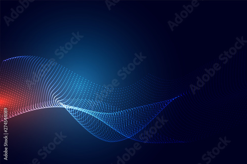 blue technology particle background design