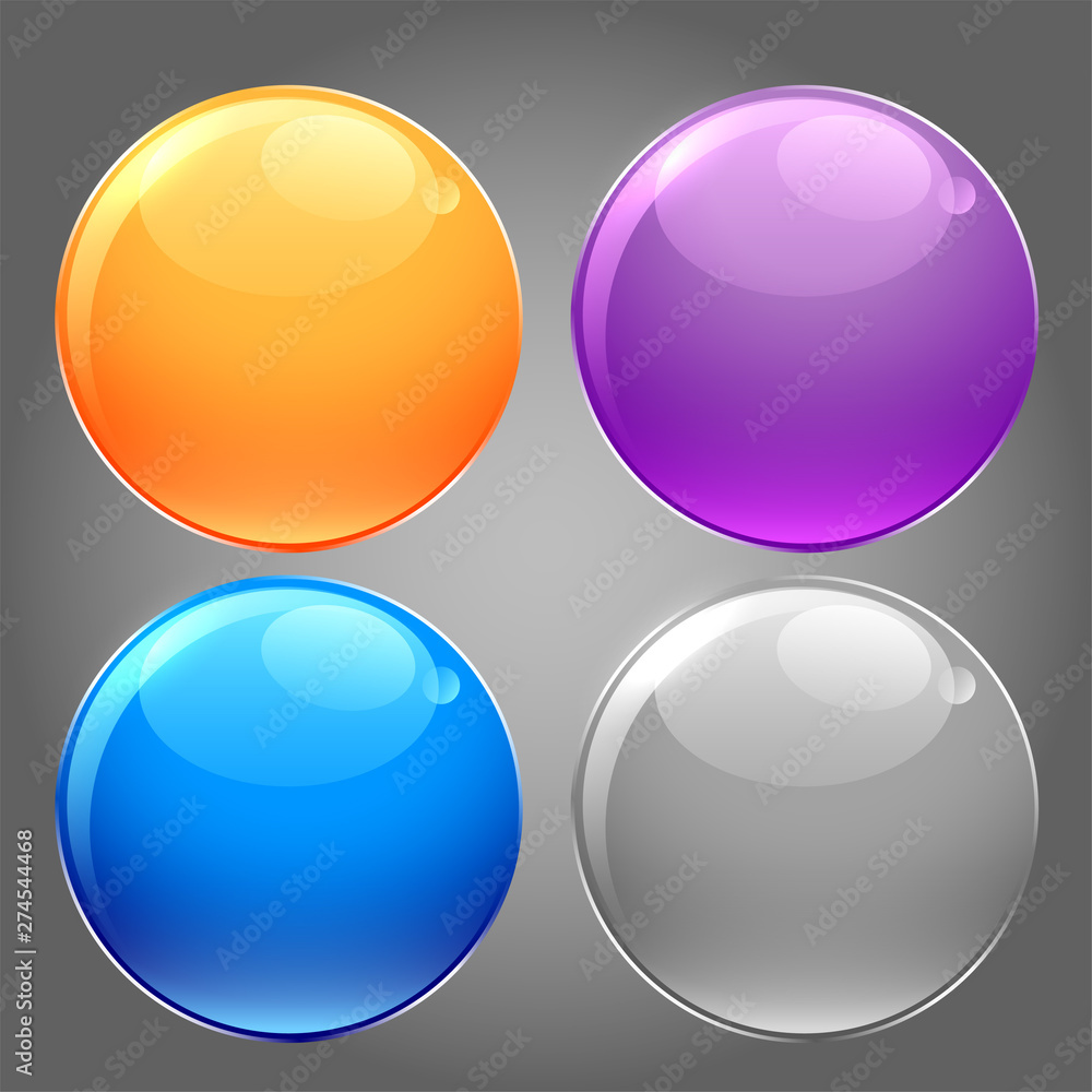 shiny glossy set of circular buttons shiny glossy set of circular buttons