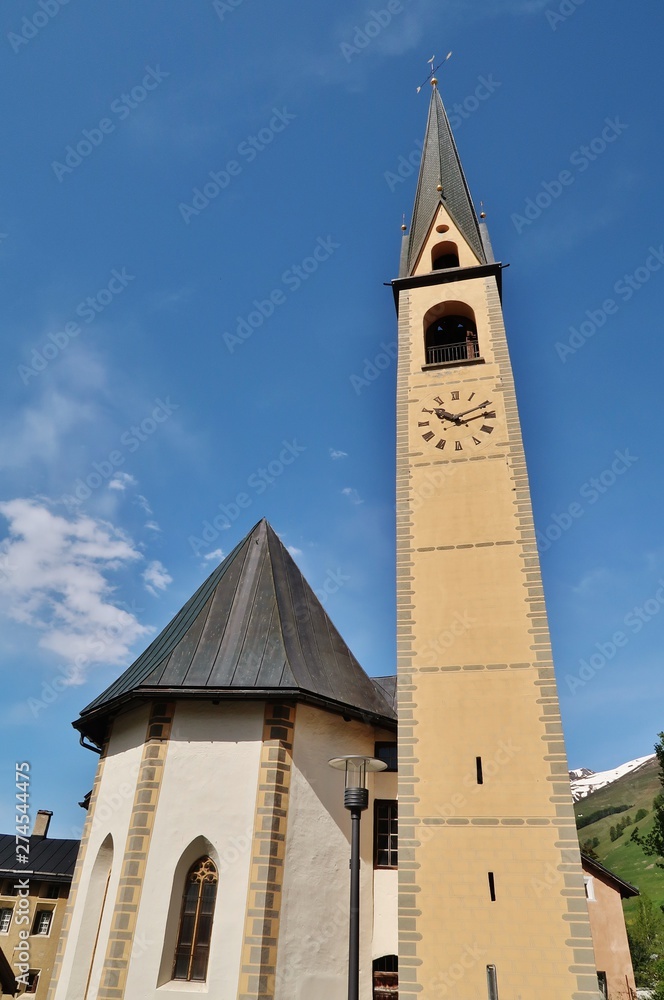 Dorfkirche, S-chanf, Graubünden, Schweiz