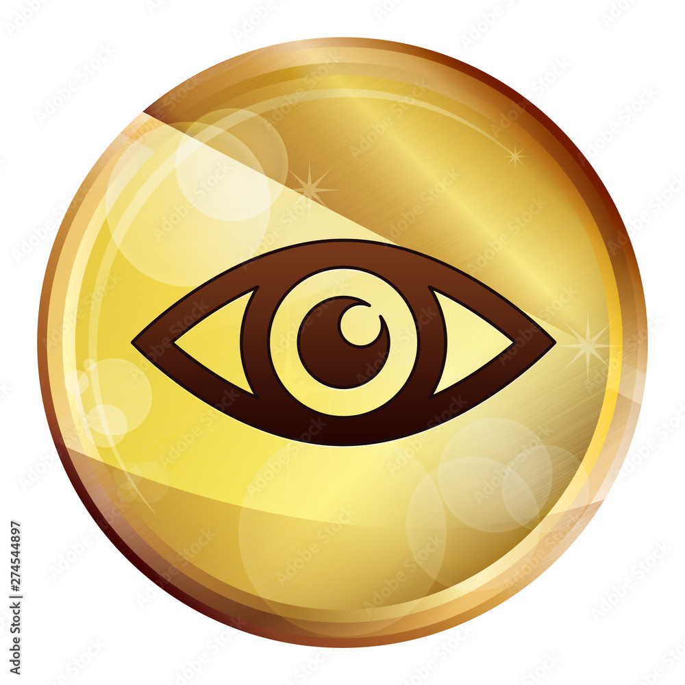 Obraz premium Eye icon Abstract Brown Round Button