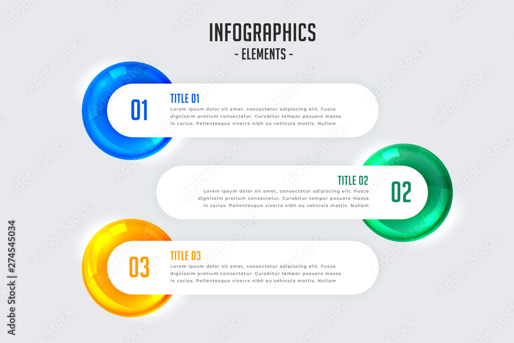 Fototapeta premium infographic design with three steps