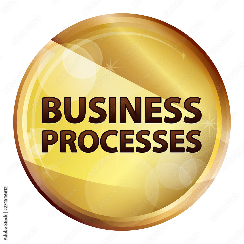 Business Processes Abstract Brown Round Button