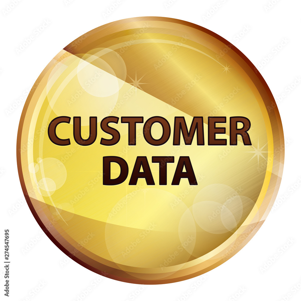 Customer Data Abstract Brown Round Button Customer Data Abstract Brown Round Button