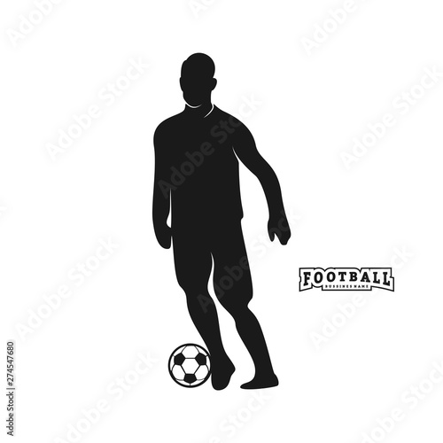 Football Player Vector. Silhouette of Football Player. Vector illustration