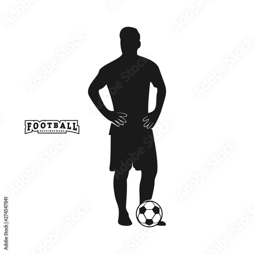 Football Player Vector. Silhouette of Football Player. Vector illustration