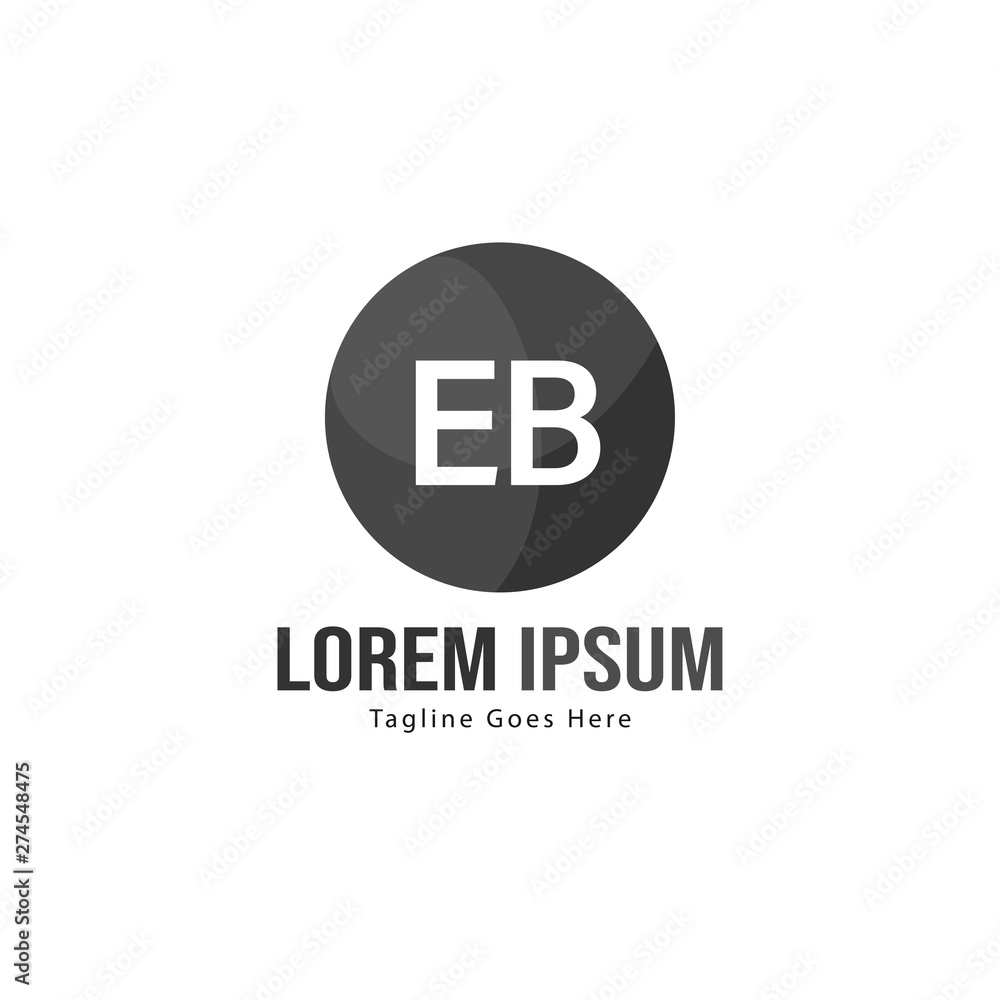 Initial EB logo template with modern frame. Minimalist EB letter logo vector illustration Initial EB logo template with modern frame. Minimalist EB letter logo vector illustration