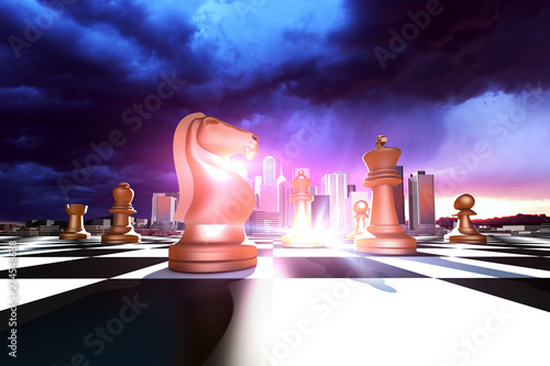 Slika na platnu National Chess, Team Competition and Strategic Confrontation