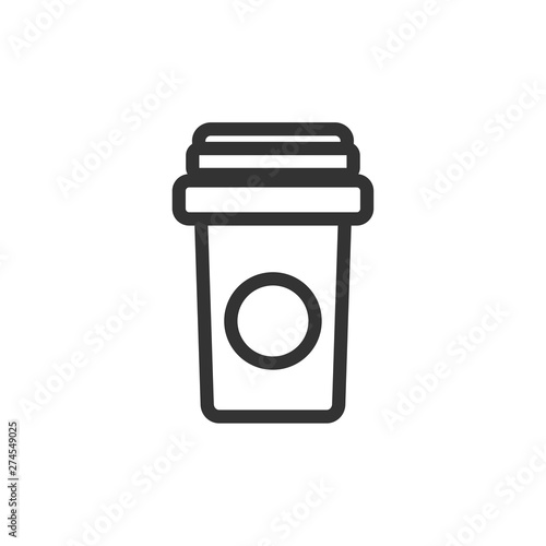 Cup of coffee. Coffee cup icon template black color editable. Coffee symbol Flat vector sign isolated on white background. Simple logo vector illustration for graphic and web design.