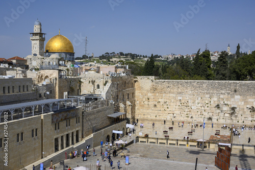 The West Wall and the rock Dome in Jerusalem