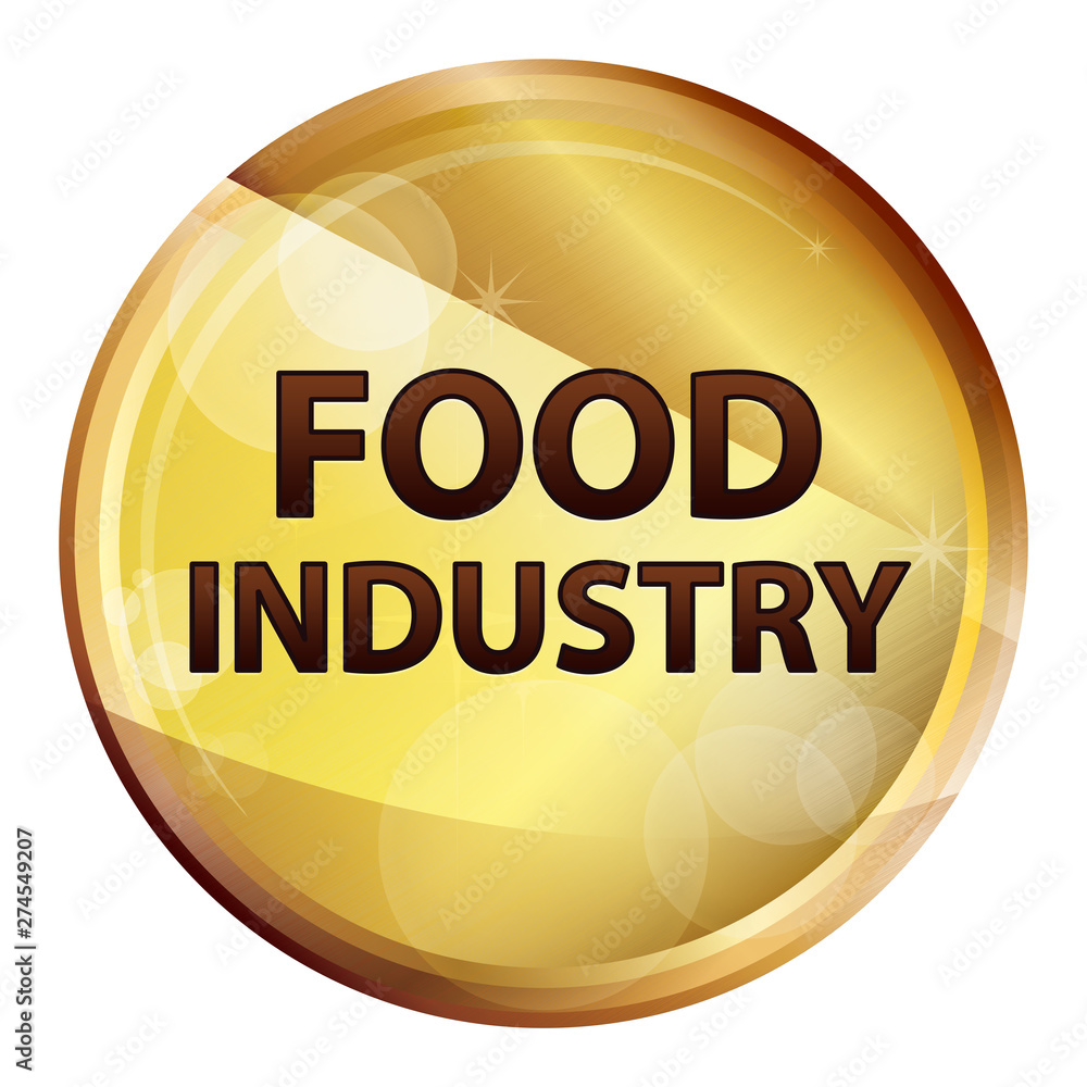 Food Industry Abstract Brown Round Button Food Industry Abstract Brown Round Button
