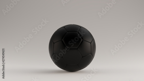 Black hexagonal Football 3d illustration 3d render