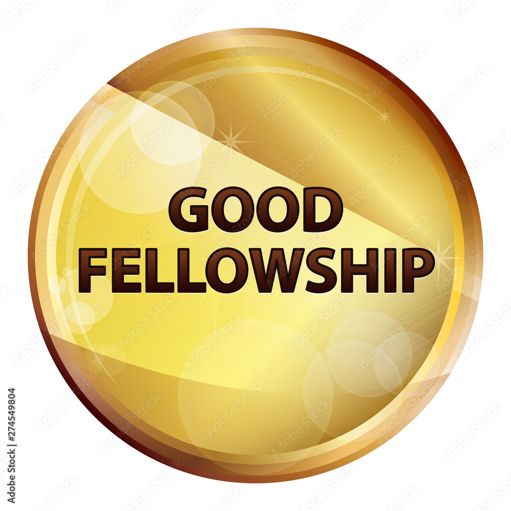 Good Fellowship Abstract Brown Round Button Good Fellowship Abstract Brown Round Button