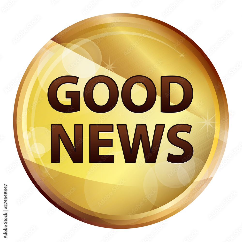 Good News Abstract Brown Round Button Good News Abstract Brown Round Button