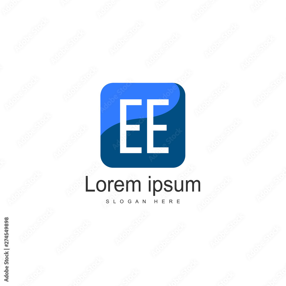 Initial EE logo template with modern frame. Minimalist EE letter logo vector illustration Initial EE logo template with modern frame. Minimalist EE letter logo vector illustration