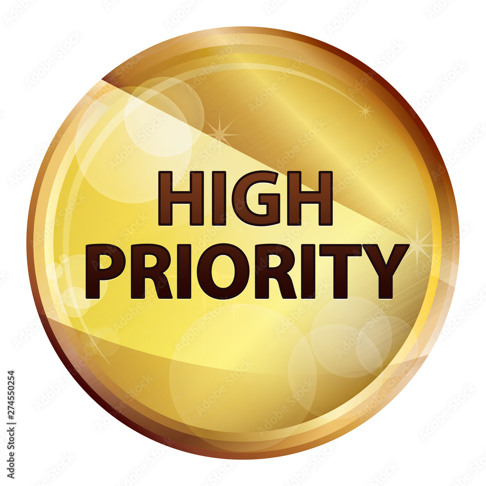 High Priority Abstract Brown Round Button High Priority Abstract Brown Round Button