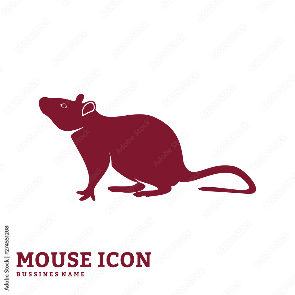 Mouse Design Vector. Silhouette of Mouse. Vector illustration