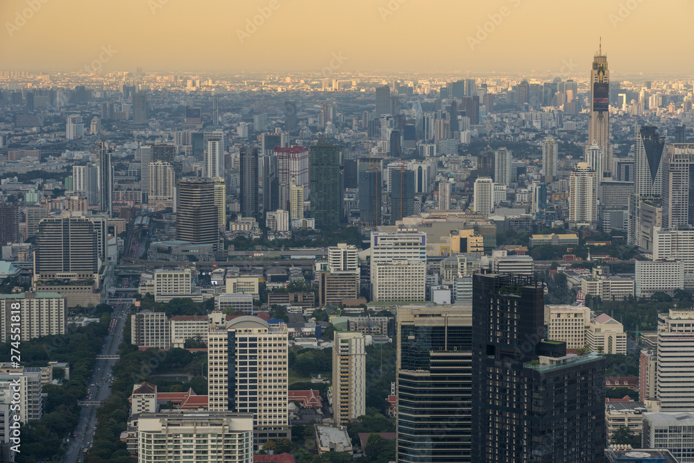 Obraz premium Aerial View of Bangkok City