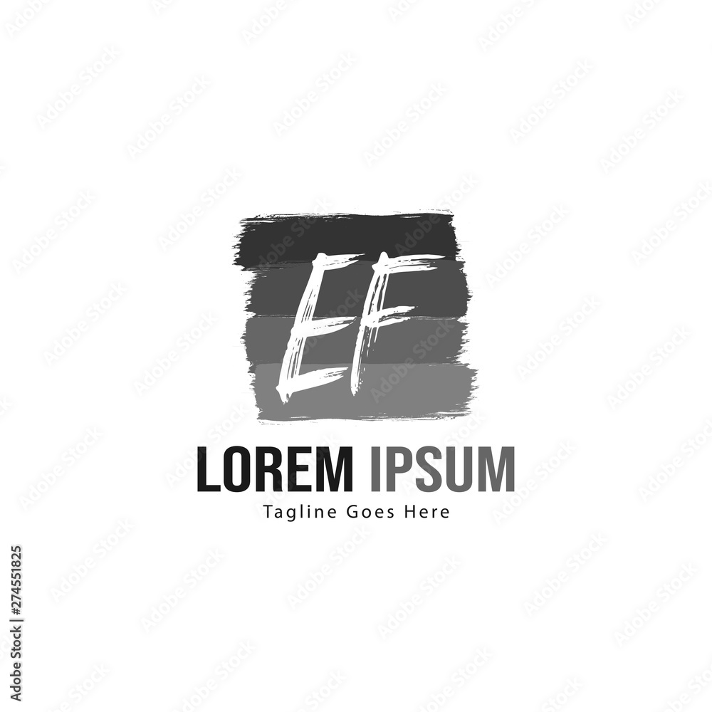 Initial EF logo template with modern frame. Minimalist EF letter logo vector illustration Initial EF logo template with modern frame. Minimalist EF letter logo vector illustration