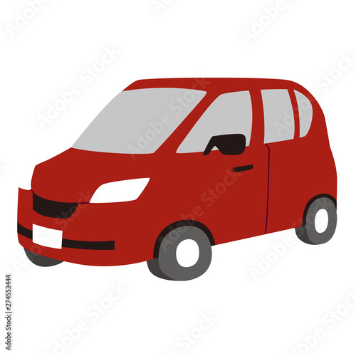 赤い自動車のイラスト