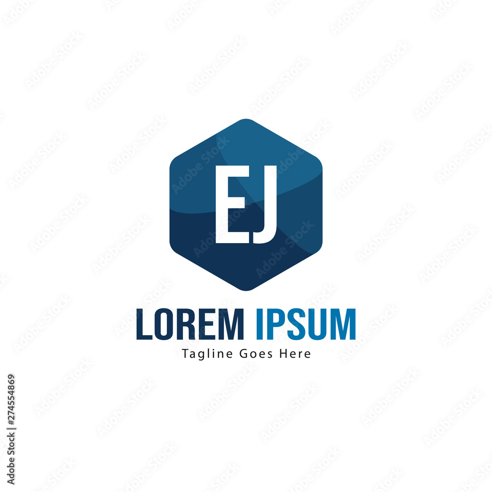 Initial EJ logo template with modern frame. Minimalist EJ letter logo vector illustration Initial EJ logo template with modern frame. Minimalist EJ letter logo vector illustration