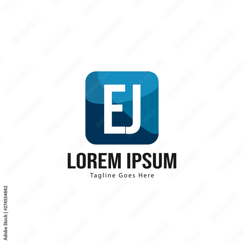 Initial EJ logo template with modern frame. Minimalist EJ letter logo vector illustration Initial EJ logo template with modern frame. Minimalist EJ letter logo vector illustration