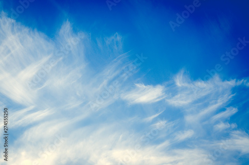 blue sky with clouds soft for background 