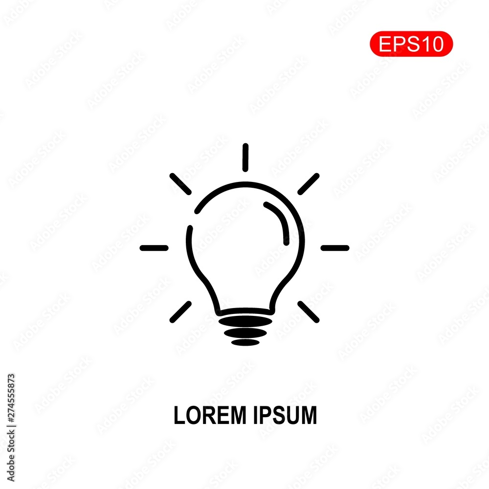 light bulb icon vector. light bulb vector graphic illustration light bulb icon vector. light bulb vector graphic illustration