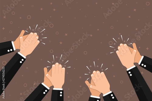 Hands clap illustration . Crowd ovation 