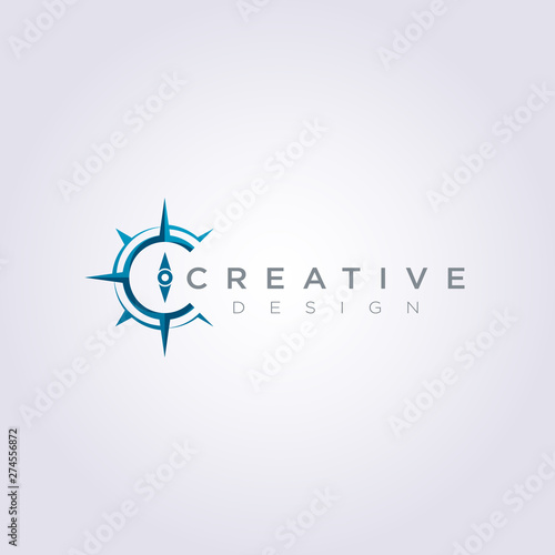 Arrow Compass Vector Illustration Design Clipart Symbol Logo Template