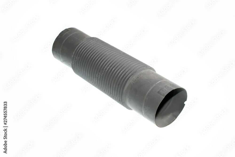 corrugated pipe isolated on white background corrugated pipe isolated on white background