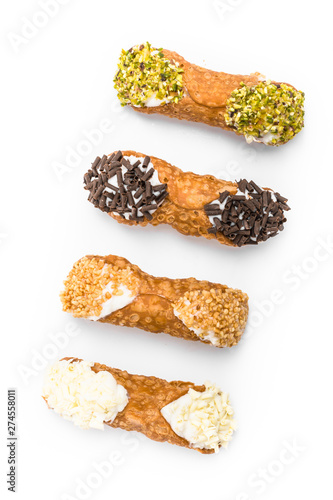 Traditional sicilian canoli photo