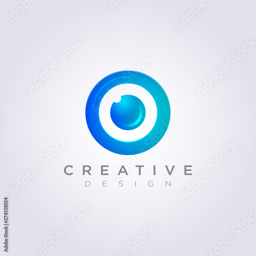Circle Eyeball Vector Illustration Design Clipart Symbol Logo Template