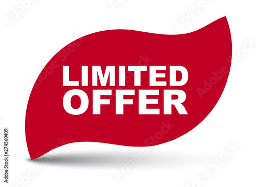 red vector banner limited offer