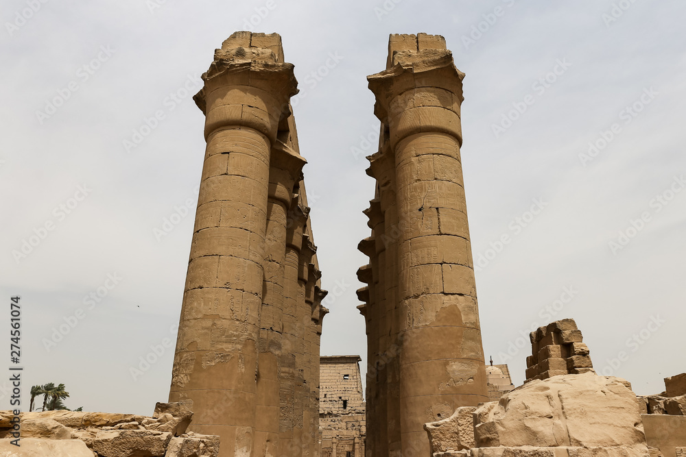 Columns in Luxor Temple, Luxor, Egypt