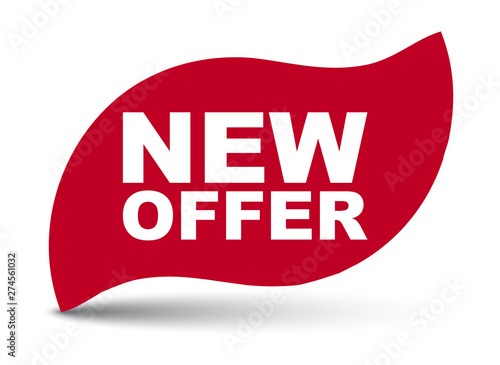 red vector banner new offer