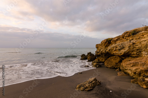 Torrox beach, in the heart of the Costa del Sol (Malaga) Spain photo