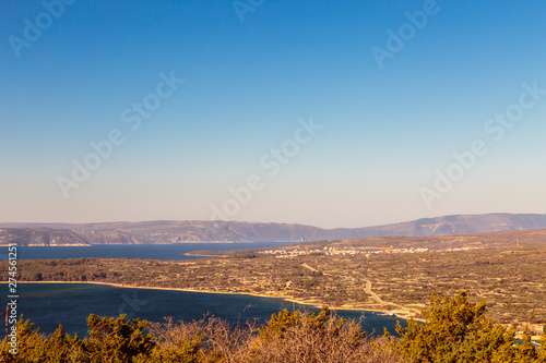 The gulf of Krk with Cres island in the background