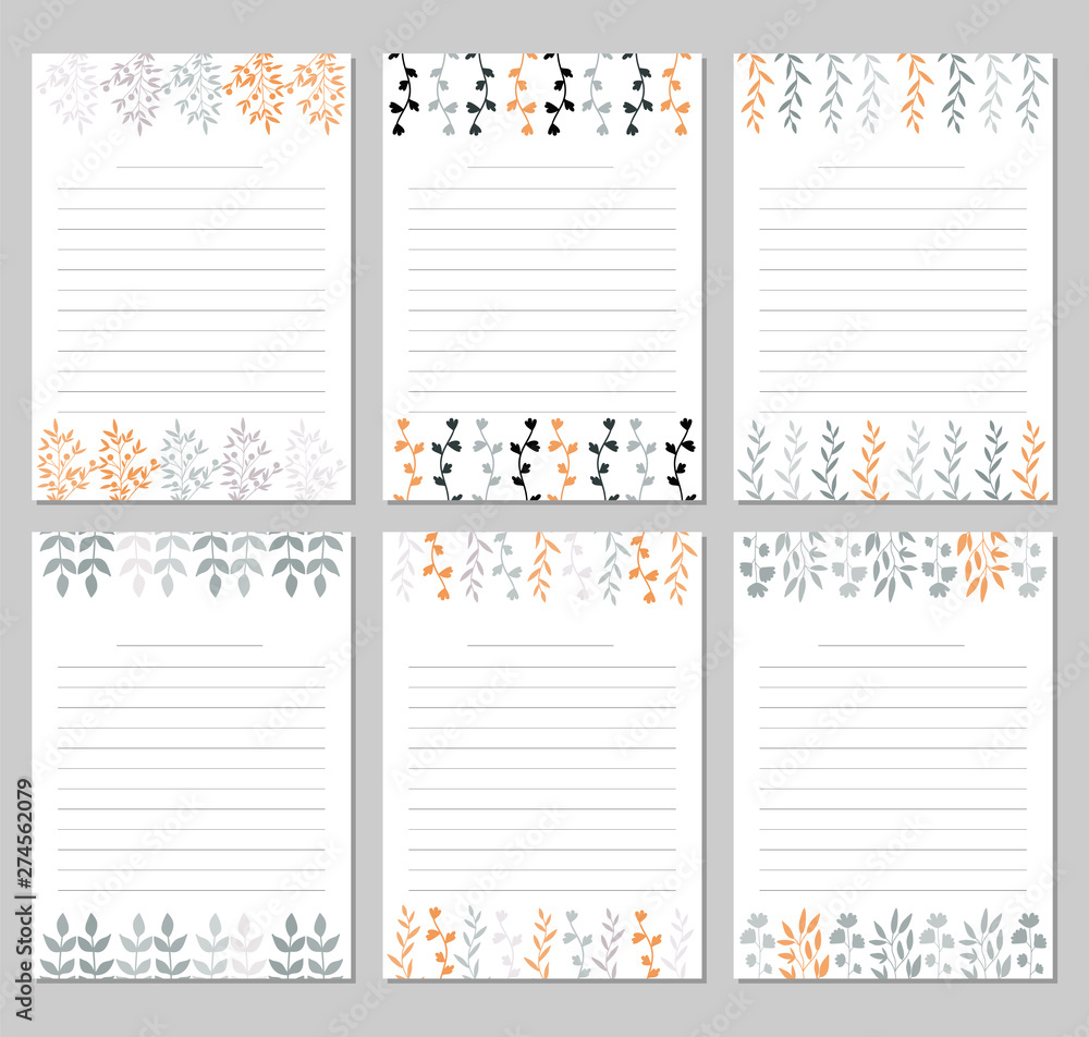 Organizer and note paper for children, printable pages. Stock Vector ...