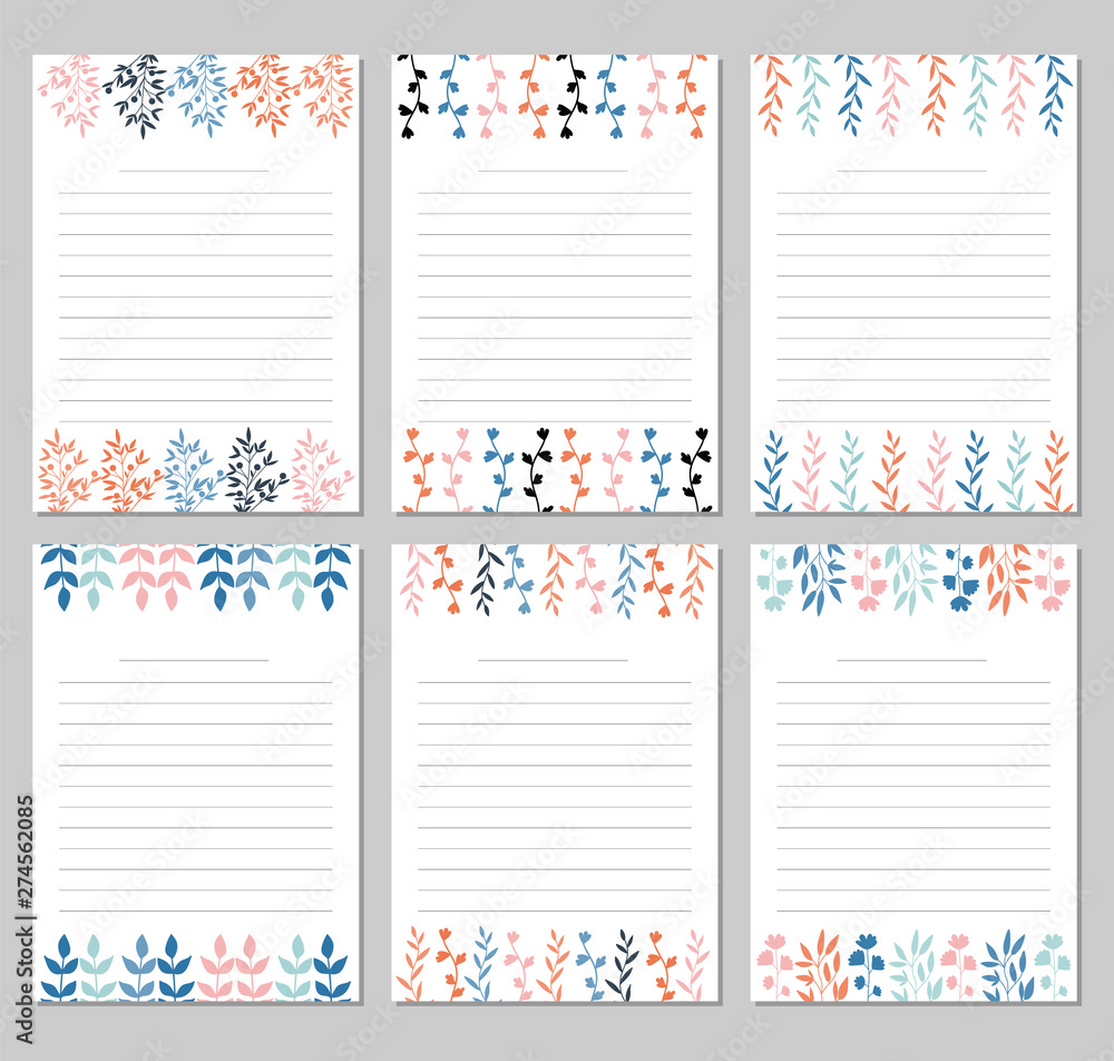 Organizer and note paper for children, printable pages.