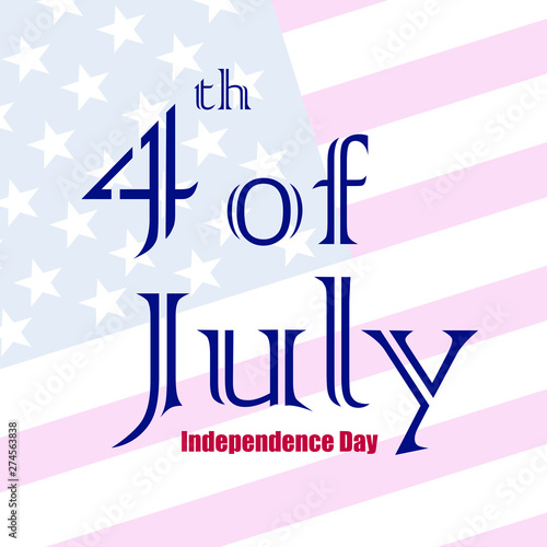 independence day usa 4th of july flag color vector