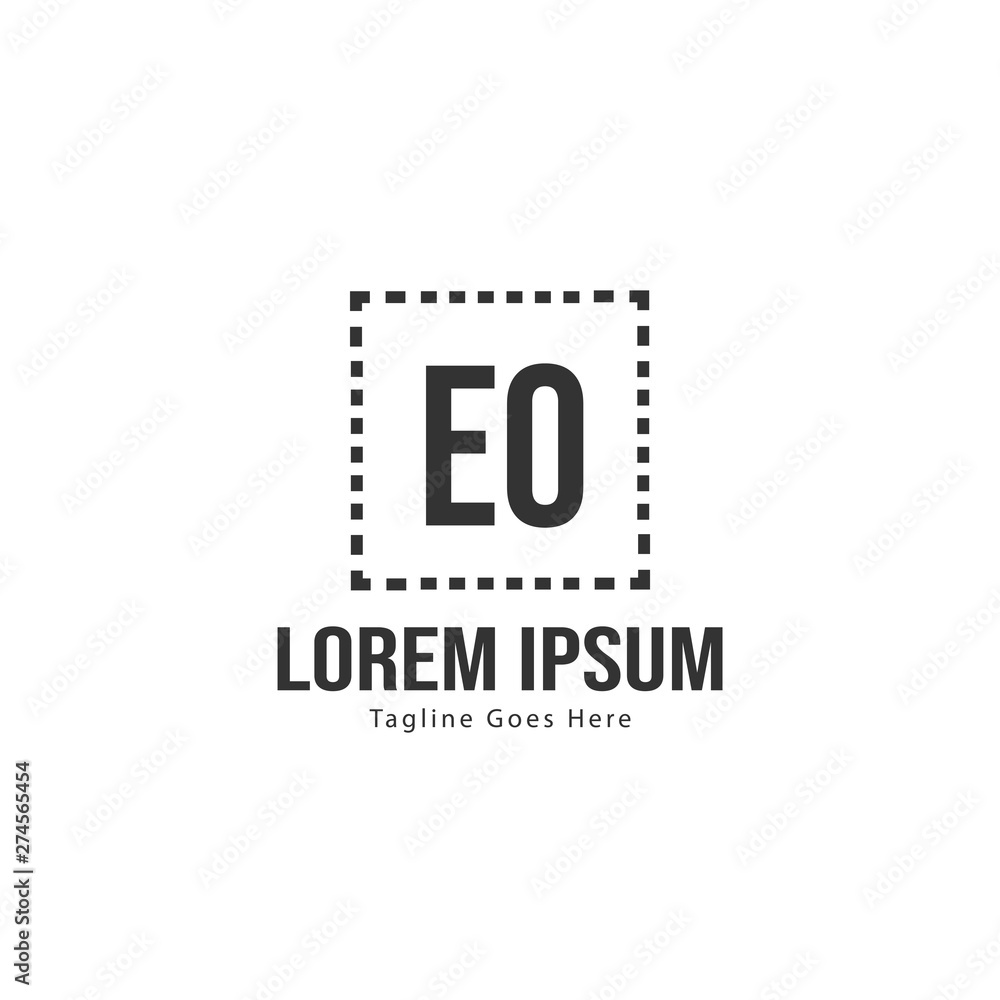 Initial EO logo template with modern frame. Minimalist EO letter logo vector illustration Initial EO logo template with modern frame. Minimalist EO letter logo vector illustration