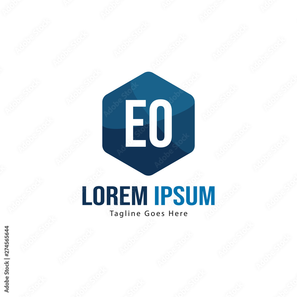 Initial EO logo template with modern frame. Minimalist EO letter logo vector illustration Initial EO logo template with modern frame. Minimalist EO letter logo vector illustration