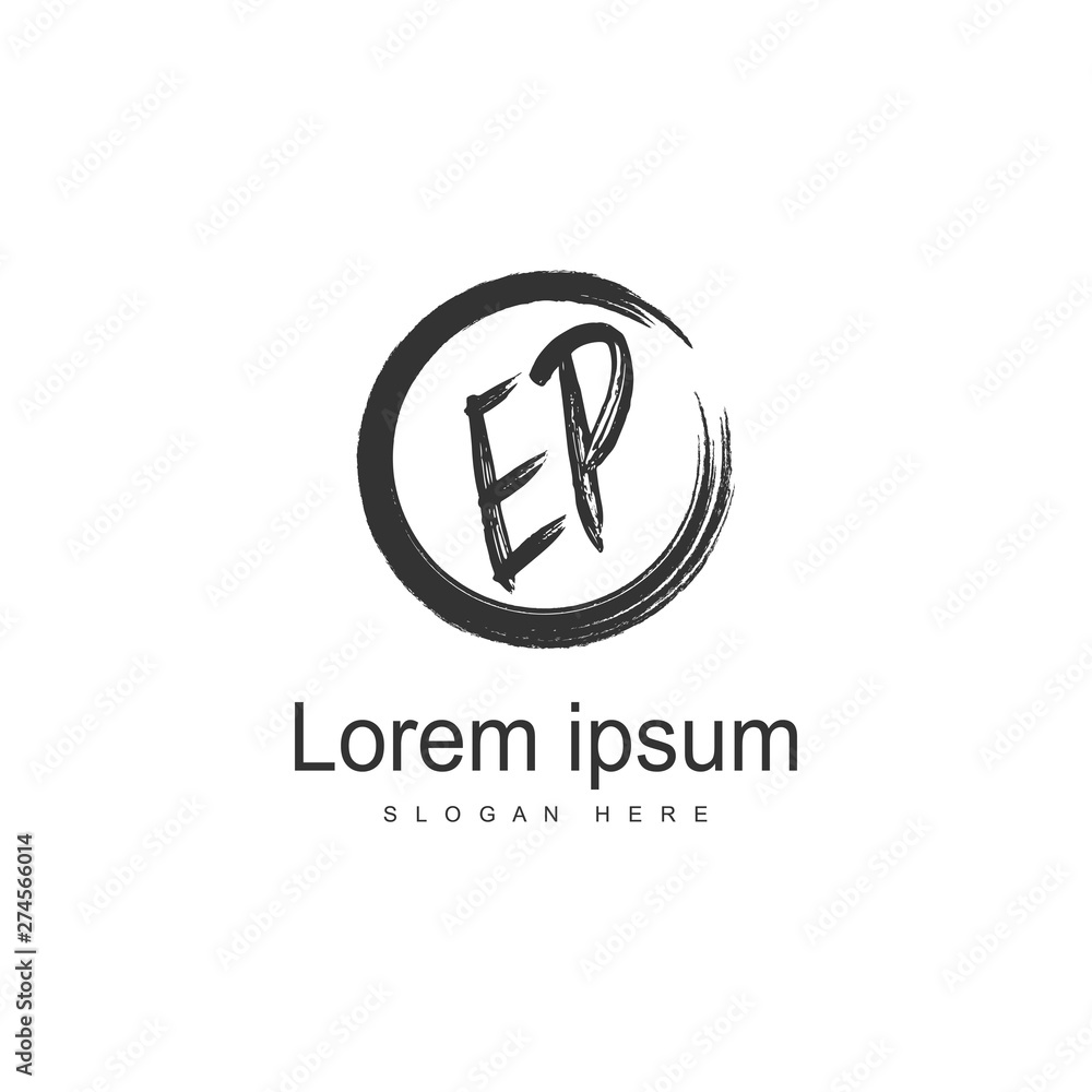 Initial EP logo template with modern frame. Minimalist EP letter logo vector illustration Initial EP logo template with modern frame. Minimalist EP letter logo vector illustration