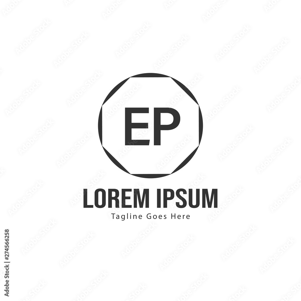 Initial EP logo template with modern frame. Minimalist EP letter logo vector illustration Initial EP logo template with modern frame. Minimalist EP letter logo vector illustration