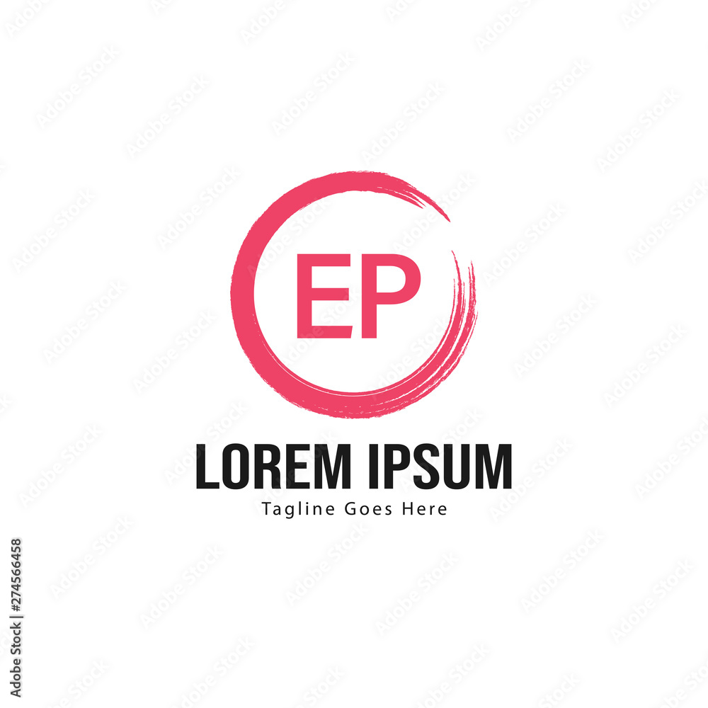 Initial EP logo template with modern frame. Minimalist EP letter logo vector illustration Initial EP logo template with modern frame. Minimalist EP letter logo vector illustration