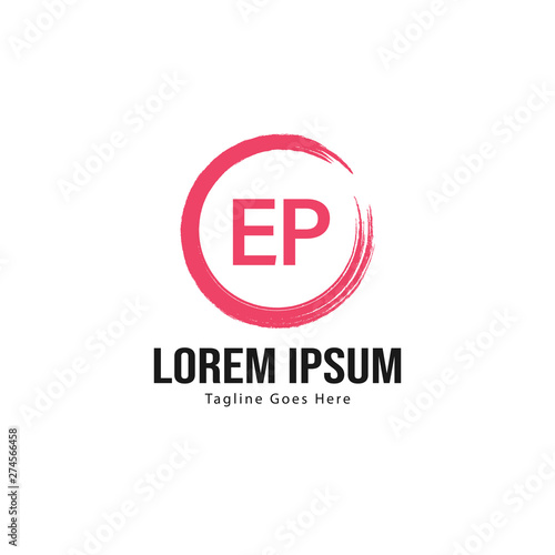 Free Download Initial EP logo template with modern frame. Minimalist EP letter logo vector illustration - GFXLoad