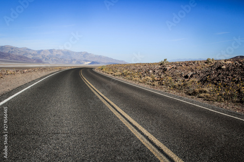 Road through the center of Death Valley.