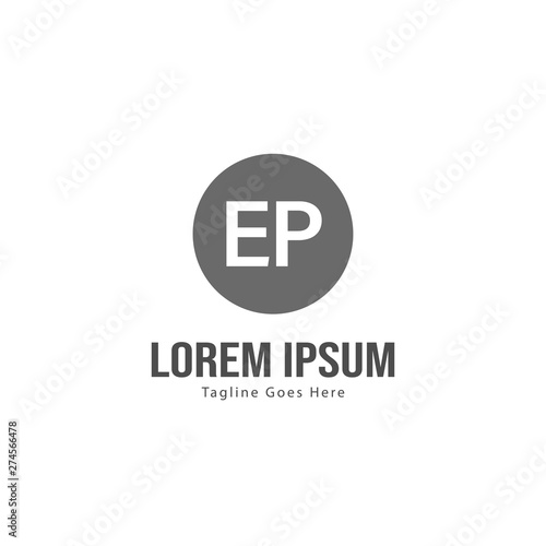 Free Download Initial EP logo template with modern frame. Minimalist EP letter logo vector illustration - GFXLoad